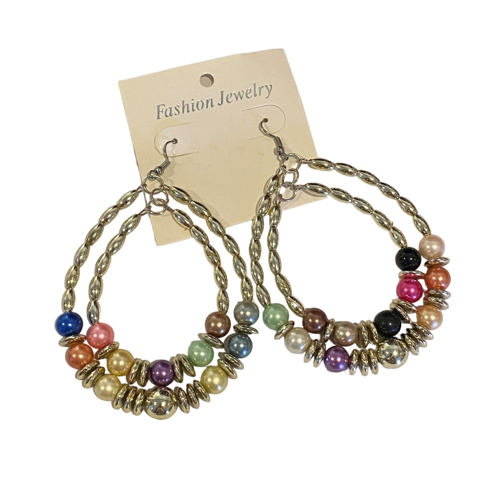 Multicolor Teardrop Dangle Fashion Earrings - New